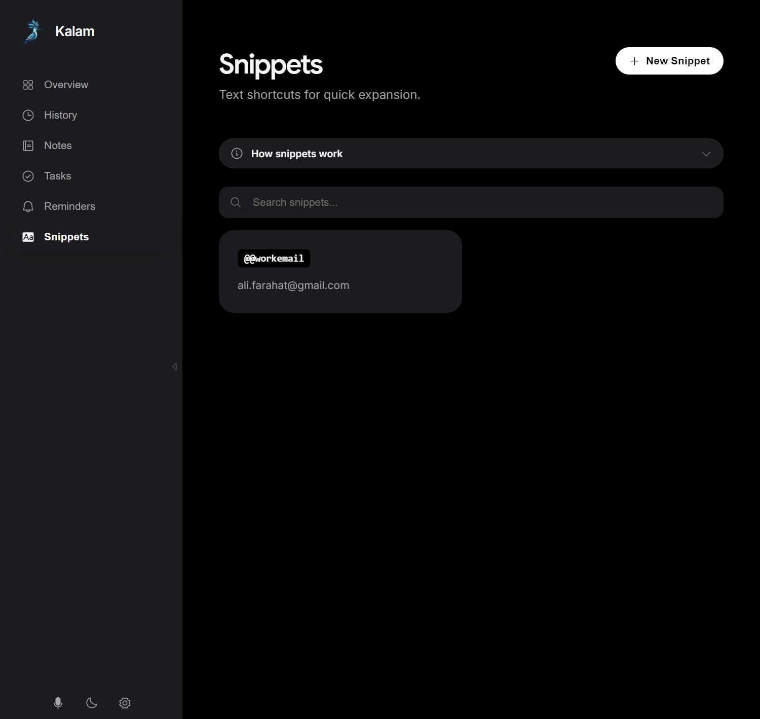 Snippets