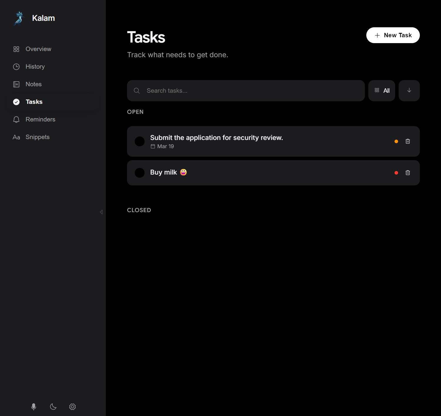 Tasks
